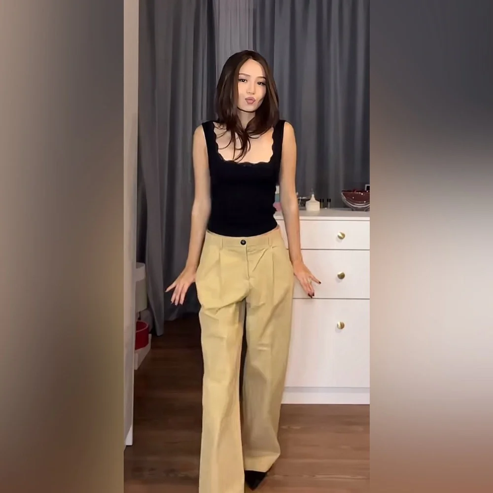 Zara Tailored Cotton Chino Trousers - Picture 15 of 17